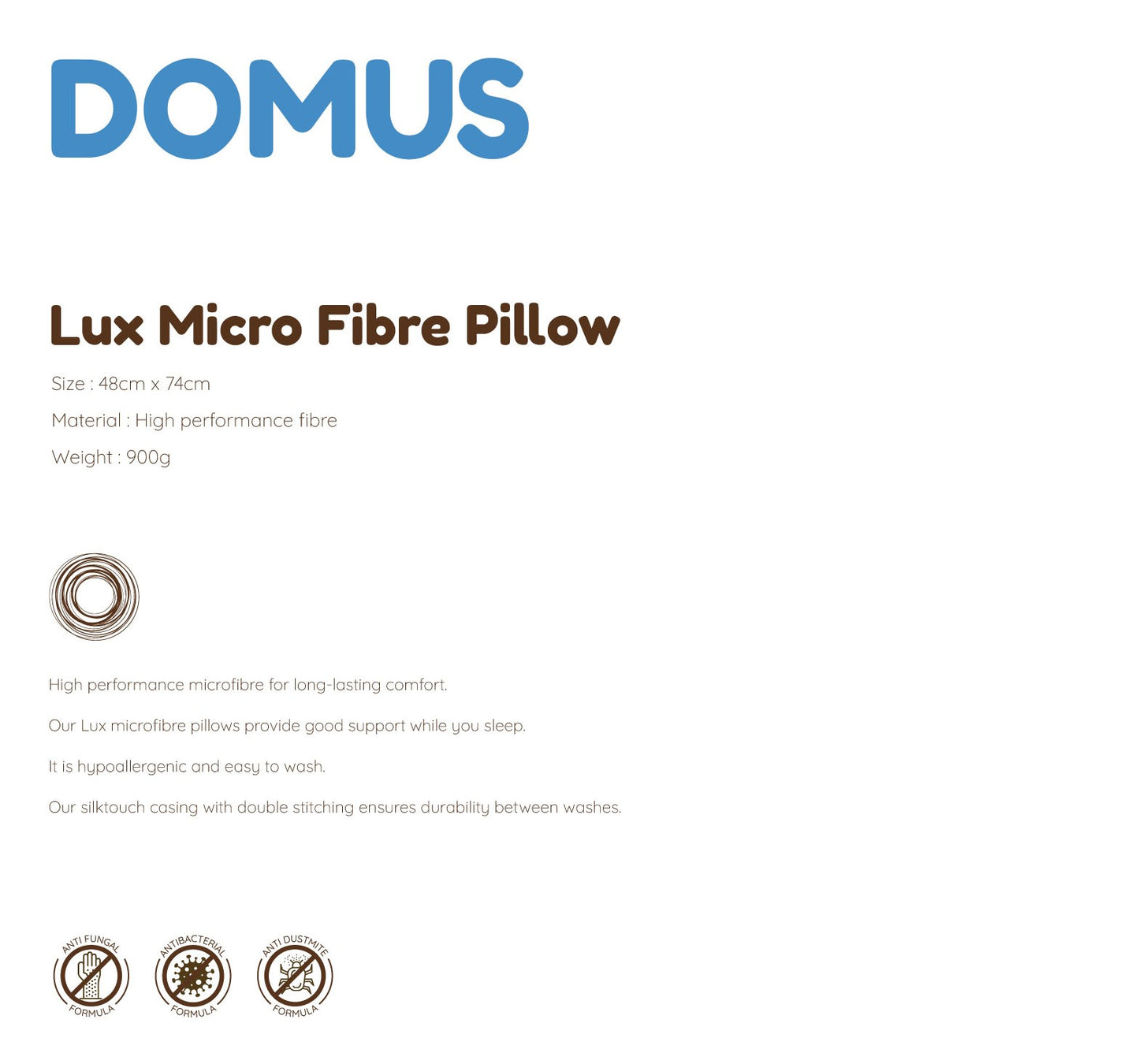 Domus Luxury Micro Fiber Pillow