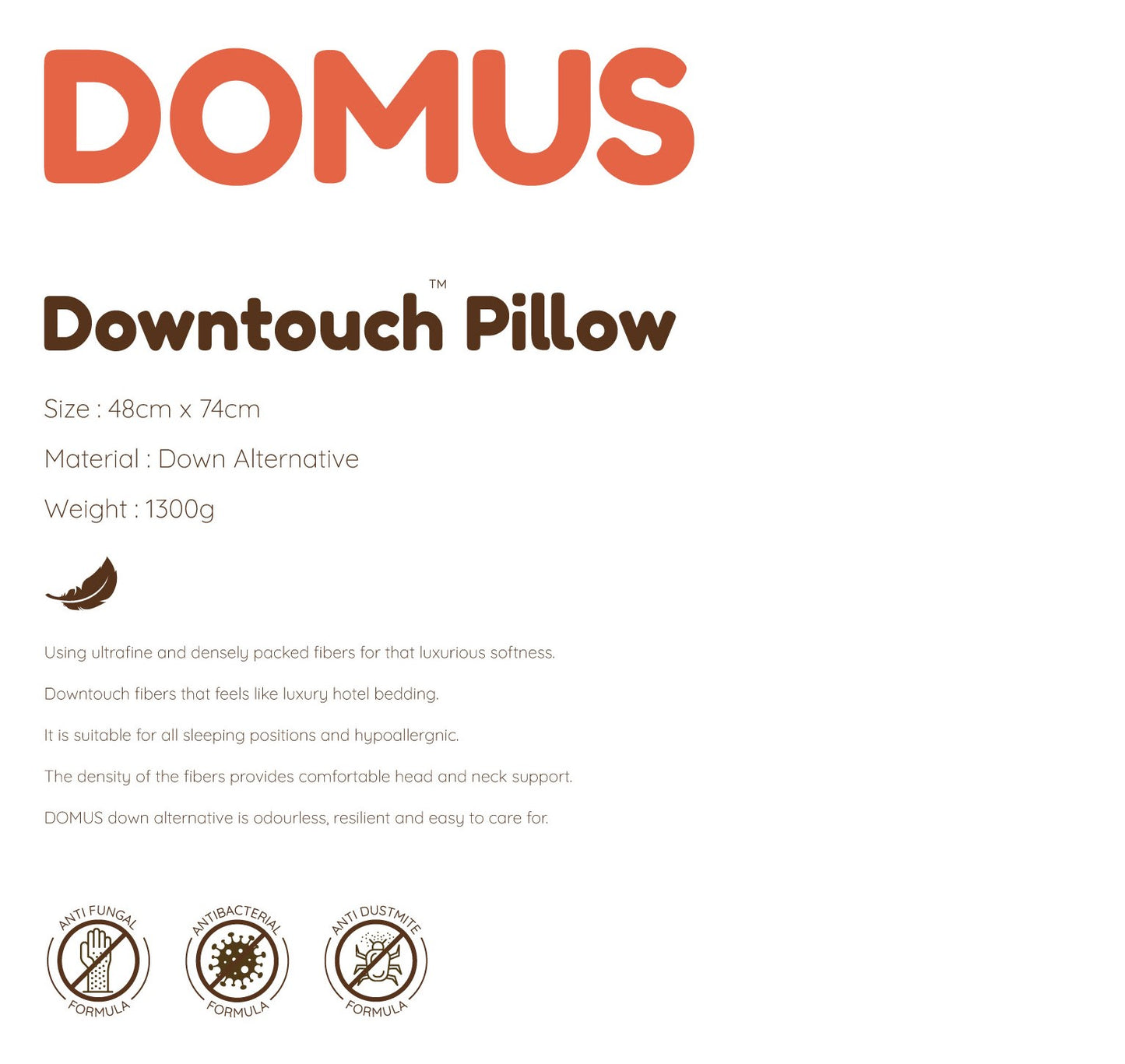 Domus Down Touch Pillow
