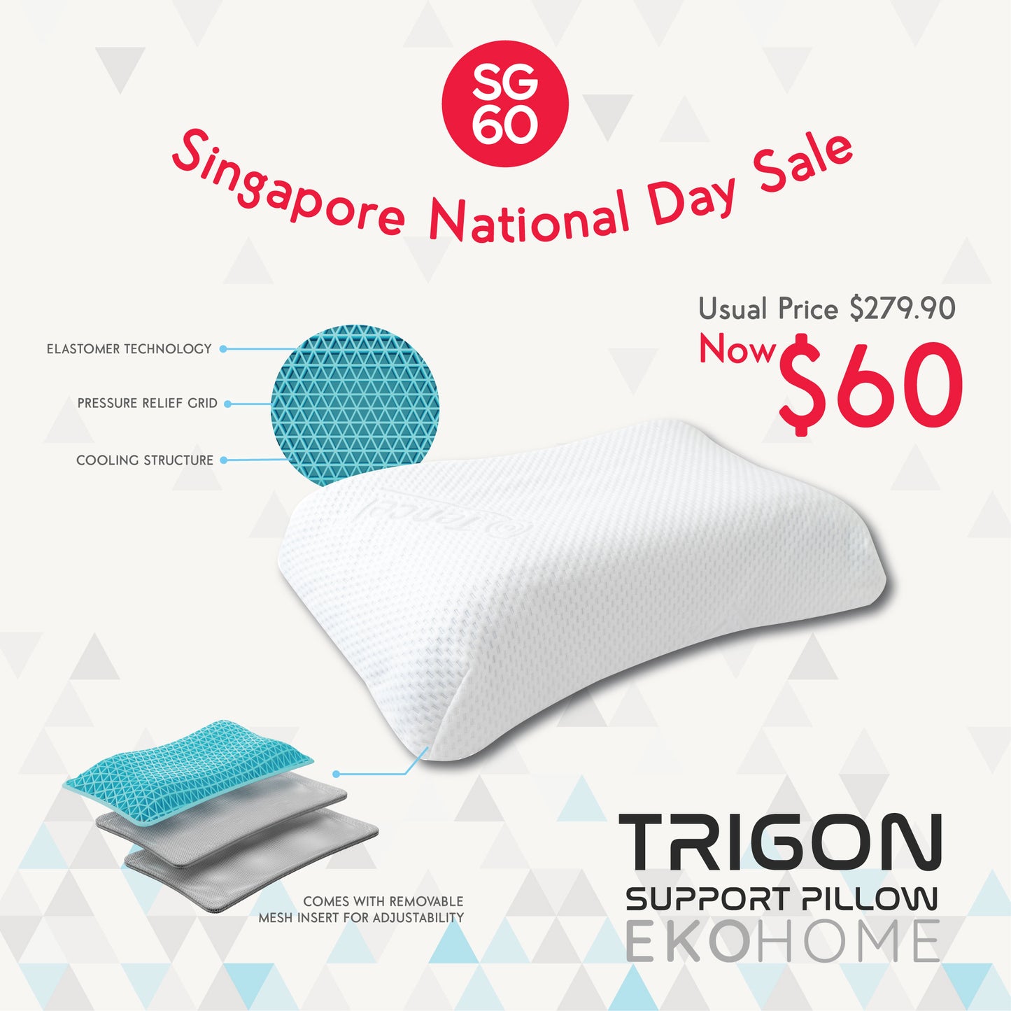 SG60 SPECIAL Ekohome Trigon Pillow